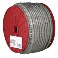 Wire Cable, 250' (76.2 m) x 3/32", 184 lbs. (0.092 tons), Vinyl Coated TQB487 | NTL Industrial