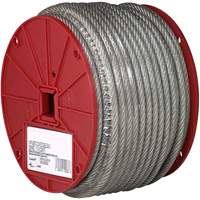 Wire Cable, 250' (76.2 m) x 1/8", 340 lbs. (0.17 tons), Vinyl Coated TQB489 | NTL Industrial
