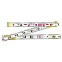 R&egrave;gle Red End, 2 m lo, Bois, Graduations de 1 mm NTL Industrial