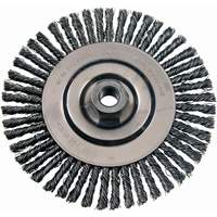 Wire Wheel Brushes, 4-7/8" Dia., 0.02" Fill, 5/8"-11 Arbor, Stainless Steel NTL Industrial