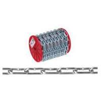 Straight Link Coil Chain, Low Carbon Steel, #4 x 100' (30.4 m) L, 205 lbs. (0.1025 tons) Load Capacity TTB060 | NTL Industrial