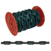 Straight Link Coil Chain with Green Sleeve, Low Carbon Steel, 2/0 x 60' (18.3 m) L, 520 lbs. (0.26 tons) Load Capacity TTB321 | NTL Industrial