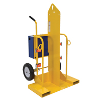 Welding Cylinder Torch Cart, Pneumatic Wheels, 24" W x 19-1/2" L Base, 500 lbs. TTV168 | NTL Industrial
