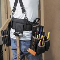 Tradesman Pro Electrician's Tool Belt, Nylon, Black NTL Industrial