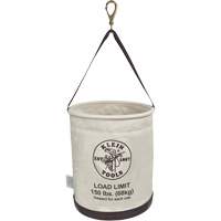 Canvas Bucket, All-Purpose with Drain Holes, Canvas, 12" Dia. x 15" H, 150 lbs. Load Rating NTL Industrial