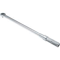 Ratcheting Head Micrometer Torque Wrench, Click, 1/2" Square Drive, 50 - 250 lbf. Ft NTL Industrial