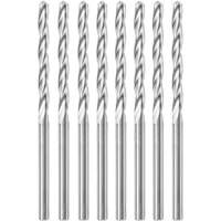 8-Piece Standard Point Spiral Saw Bit with 1/8" Diameter, 1/8", 1" Flute NTL Industrial