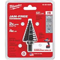 #5 Step Drill Bit, 1/4" - 1-3/8" , 1/8" Increments, High Speed Steel NTL Industrial