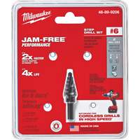 #6 Step Drill Bit, 3/8" - 1/2" , 1/16" Increments, High Speed Steel NTL Industrial