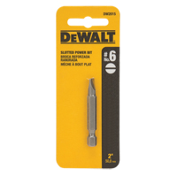 Embout de tournevis, Fente, Embout #6, Prise 1/4", Longueur 2" NTL Industrial