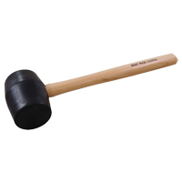 Rubber Mallet, 28 oz., Wood Handle, 16-3/4" L TYP430 | NTL Industrial