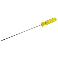 Electrician's Slotted Screwdriver, 1/8" Tip, Round, 11-1/2" L, Plastic Handle NTL Industrial