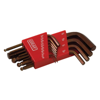 Short Ball End Hex Key Set, 13 Pcs., Imperial NTL Industrial
