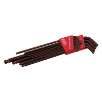 Extra Long Arm Ball Hex Key Set, 13 Pcs., Imperial NTL Industrial