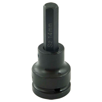 Bit Socket, Hex, 14 mm x 102 mm L, 3/4" Drive NTL Industrial