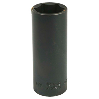 Socket, Impact, 3/4", 3/8" Drive, 6 Points, Deep NTL Industrial
