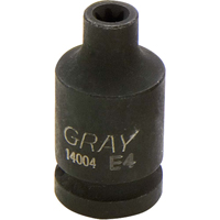 Socket, Impact, E4, 1/2"/1/4" Drive NTL Industrial