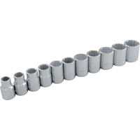 Socket Set, 11 Pcs, 3/8" Drive Size NTL Industrial