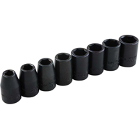 Socket Set, 8 Pcs, Impact, 3/8" Drive Size, Deep NTL Industrial