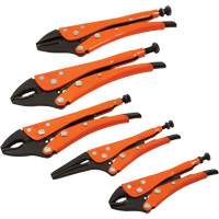 Straight Curved & Long Nose Locking Pliers Set, 5 Pieces NTL Industrial