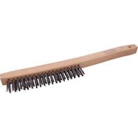 Long Handle Industrial-Duty Scratch Brush, Steel, 3 x 19 Wire Rows, 14" Long NTL Industrial