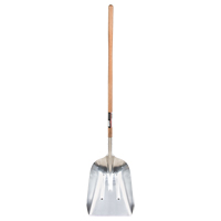 Scoop Shovel, Wood, Aluminum Blade, Straight Handle, 45-3/4" Length NO209 | NTL Industrial