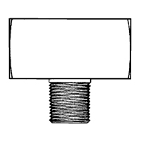 Male Branch Tee, Brass, 1/8" NTL Industrial