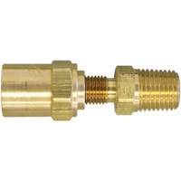 1/4" NPT Reusable Hose Fitting, 5/8" Dia., Brass NTL Industrial