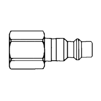 Quick Couplers - 1/2" Industrial, One Way Shut-Off - Plugs, 3/8" TZ154 | NTL Industrial