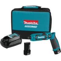 Impact Driver Kit, 1/4", 220 in-lbs Max. Torque, 7.2 V, Lithium-Ion NTL Industrial