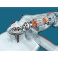 High Performance Large Angle Grinder, 9", 120 V, 15 A, 6500 RPM NTL Industrial