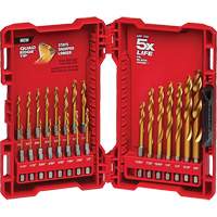 Shockwave Impact Duty Drill Bit Set, 23 Pieces, Titanium NTL Industrial