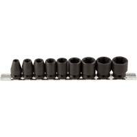 Socket Set, 9 Pcs, Impact, 3/8" Drive Size NTL Industrial