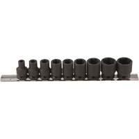 Thin Walled Socket Set, 9 Pcs, Impact, 3/8" Drive Size NTL Industrial