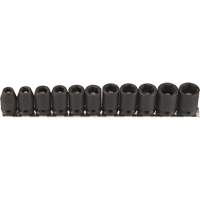 Magnetic Socket Set, 11 Pcs, Impact, 3/8" Drive Size NTL Industrial