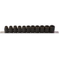 Socket Set, 11 Pcs, Impact, 1/2" Drive Size NTL Industrial