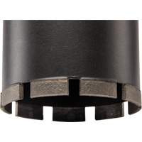 Foret de diamant pour carottage ultra humide, 3", Profondeur de la coupe de 16", Filet 1-1/4"-7 NTL Industrial