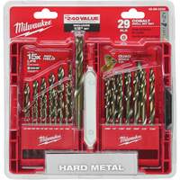 Red Helix Drill Bit Set, 29 Pieces, Cobalt NTL Industrial