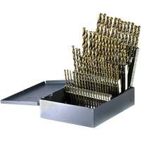 DRILLCO Heavy-Duty Jobber Length Drill Bit Set, 60 Pieces, Cobalt NTL Industrial