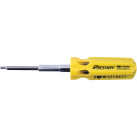 Hex-Calibre SAE Multi-Bit Screwdriver, Plastic Handle NTL Industrial