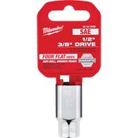 SAE Socket with Four Flat Sides, 3/8", 1/2" Drive, 6 Points NTL Industrial