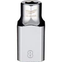 Metric Socket with Four Flat Sides, 8 mm, 1/2" Drive, 6 Points NTL Industrial