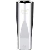 Metric Socket with Four Flat Sides, 20 mm, 1/2" Drive, 6 Points, Deep NTL Industrial