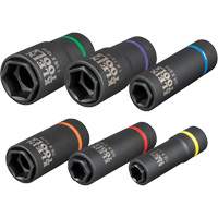 2-in-1 6-Piece Socket Set, 6 Pcs, Impact, Deep NTL Industrial