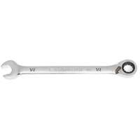 90-Tooth Reversible Ratcheting Wrench, 12 Point, 1/2", Chrome/Polished Finish NTL Industrial