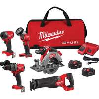M18 Fuel 5-Tool Combo Kit, Lithium-Ion, 18 V NTL Industrial