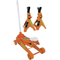 Service Jack with 3-Ton Vehicle Stands, 2.5 Ton(s) Capacity, 5" Lowered, 19-1/4" Raised, Manual Hydraulic NTL Industrial