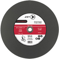 Meule &agrave; tronçonner Power Abrasive A36R, 14" x 3/32", Arbre de 1", Type 1, 4400 Tr/min NTL Industrial