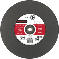 Meule &agrave; tronçonner Power Abrasive A24GP, 20" x 5/32", Arbre de 1", Type 1, 3000 Tr/min NTL Industrial