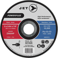 Meule &agrave; tronçonner PowerPlus ZX46HP, 7" x 1/16", Arbre de 7/8", Type 1, 8500 Tr/min NTL Industrial